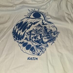 Katin White T-Shirt with Blue Graphic